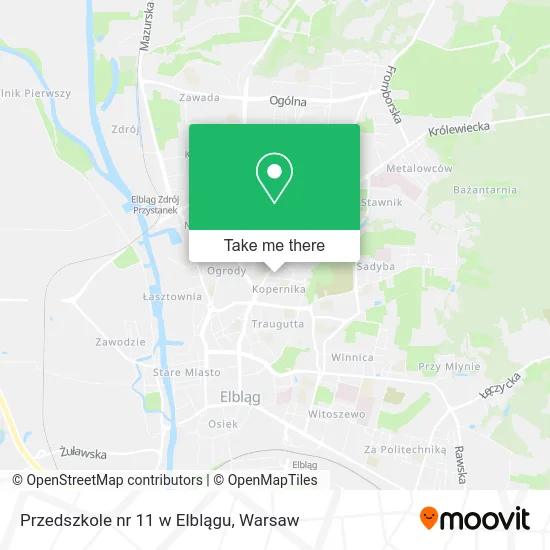 Карта Przedszkole nr 11 w Elblągu