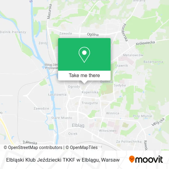 Карта Elbląski Klub Jeździecki TKKF w Elblągu