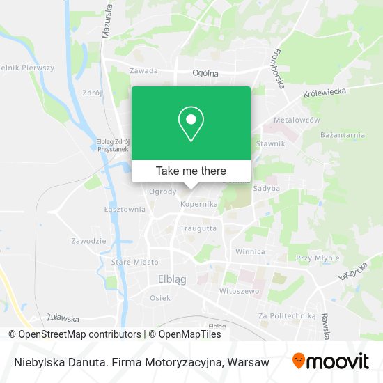 Niebylska Danuta. Firma Motoryzacyjna map