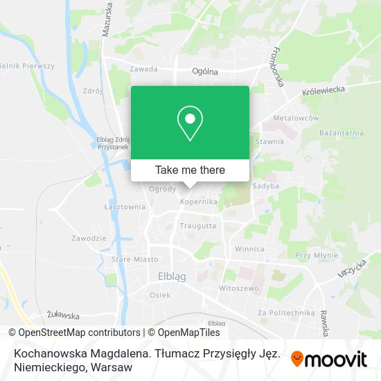 Kochanowska Magdalena. Tłumacz Przysięgły Jęz. Niemieckiego map