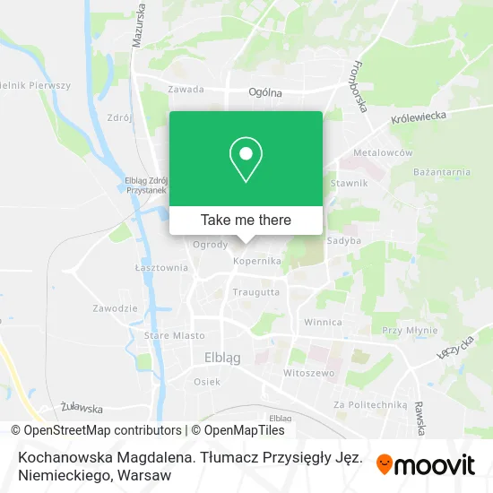 Карта Kochanowska Magdalena. Tłumacz Przysięgły Jęz. Niemieckiego