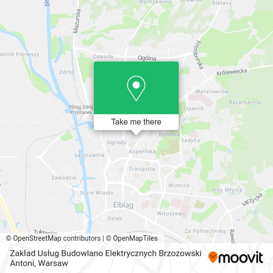 Zakład Usług Budowlano Elektrycznych Brzozowski Antoni map