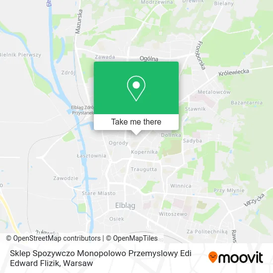 Карта Sklep Spozywczo Monopolowo Przemyslowy Edi Edward Flizik