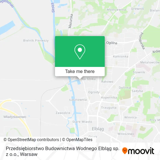 Przedsiębiorstwo Budownictwa Wodnego Elbląg sp. z o.o. map
