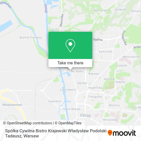 Spółka Cywilna Bistro Krajewski Władysław Podolski Tadeusz map