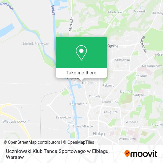 Uczniowski Klub Tanca Sportowego w Elblagu map