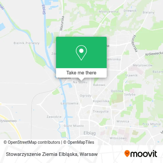 Карта Stowarzyszenie Ziemia Elbląska
