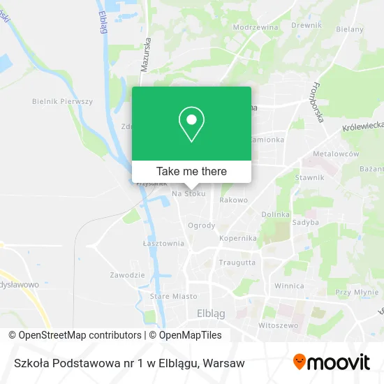 Карта Szkoła Podstawowa nr 1 w Elblągu