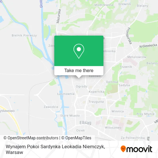 Wynajem Pokoi Sardynka Leokadia Niemczyk map