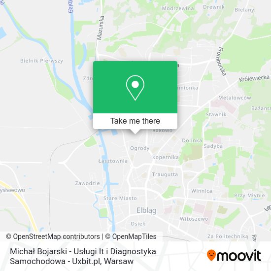 Michał Bojarski - Usługi It i Diagnostyka Samochodowa - Uxbit.pl map