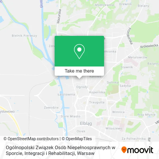 Ogólnopolski Związek Osób Niepełnosprawnych w Sporcie, Integracji i Rehabilitacji map