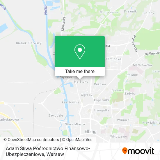 Adam Śliwa Pośrednictwo Finansowo-Ubezpieczeniowe map