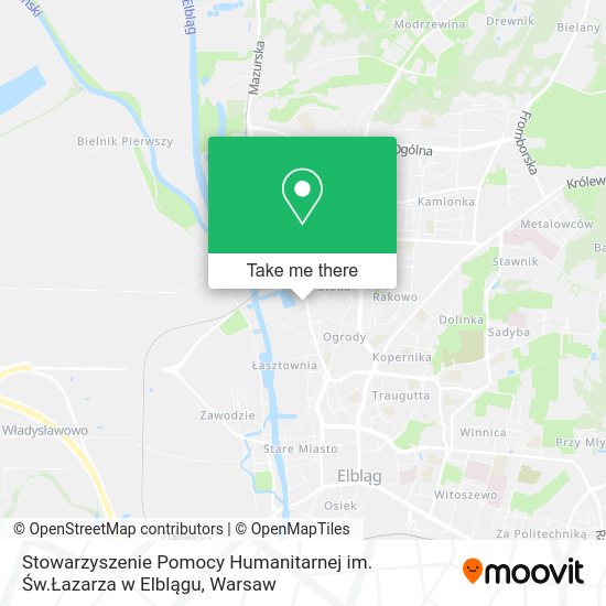 Stowarzyszenie Pomocy Humanitarnej im. Św.Łazarza w Elblągu map