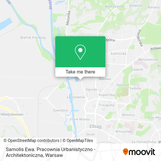 Карта Samolis Ewa. Pracownia Urbanistyczno - Architektoniczna