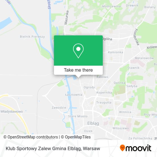 Klub Sportowy Zalew Gmina Elbląg map