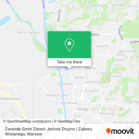 Карта Zwiazek Gmin Zlewni Jeziora Druzno i Zalewu Wislanego