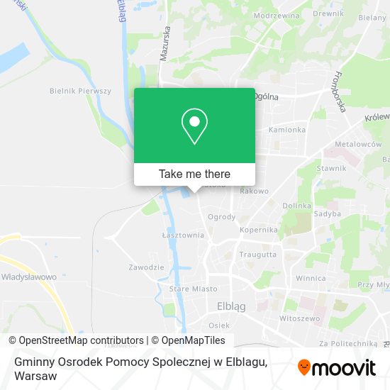 Gminny Osrodek Pomocy Spolecznej w Elblagu map