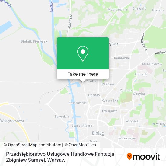 Przedsiębiorstwo Usługowe Handlowe Fantazja Zbigniew Samsel map