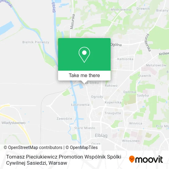 Карта Tomasz Pieciukiewicz Promotion Wspólnik Spólki Cywilnej Sasiedzi