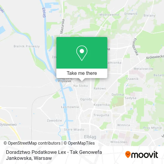 Карта Doradztwo Podatkowe Lex - Tak Genowefa Jankowska