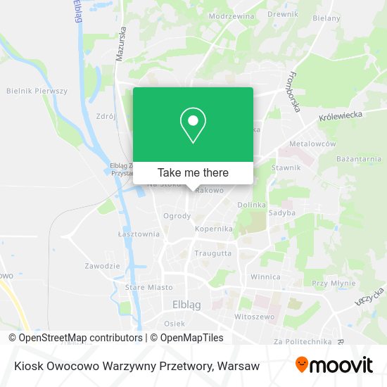 Карта Kiosk Owocowo Warzywny Przetwory