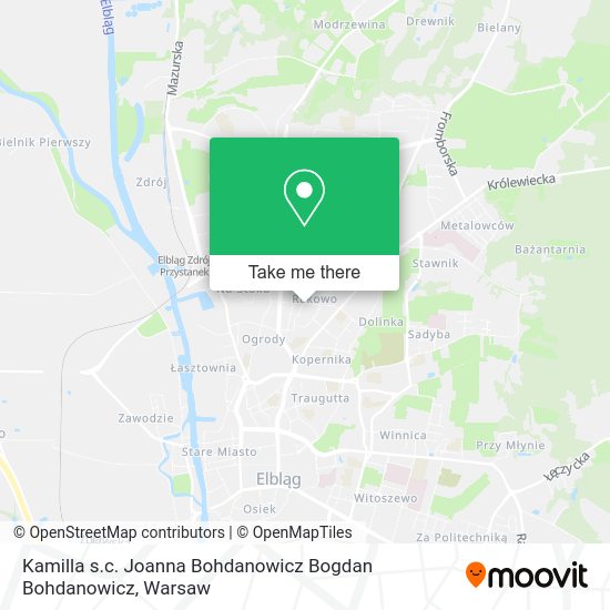 Kamilla s.c. Joanna Bohdanowicz Bogdan Bohdanowicz map