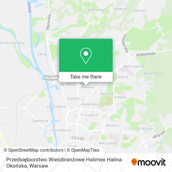 Карта Przedsiębiorstwo Wielobranżowe Halimex Halina Okońska