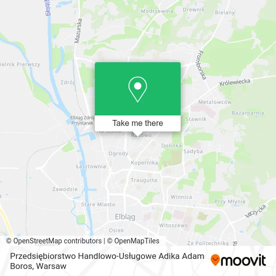 Карта Przedsiębiorstwo Handlowo-Usługowe Adika Adam Boros