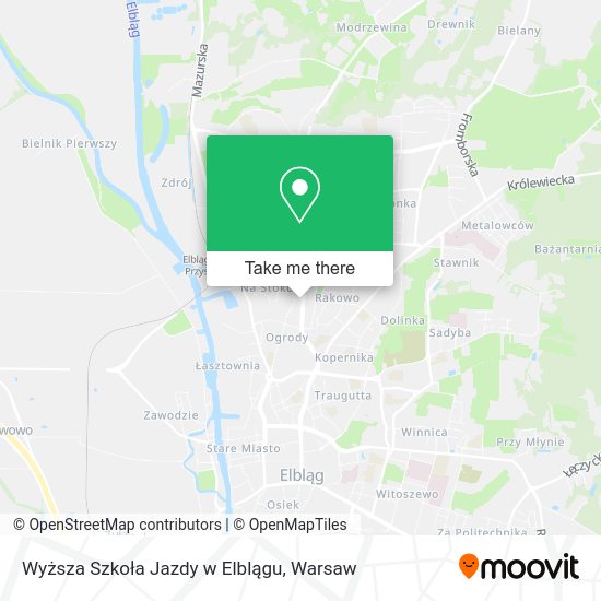 Wyższa Szkoła Jazdy w Elblągu map