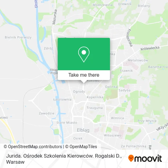 Jurida. Ośrodek Szkolenia Kierowców. Rogalski D. map