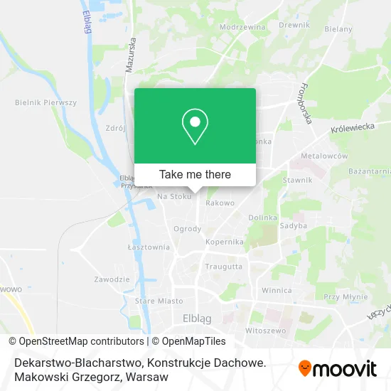 Карта Dekarstwo-Blacharstwo, Konstrukcje Dachowe. Makowski Grzegorz