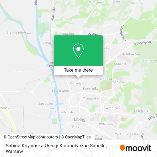 Карта Sabina Knycińska Usługi Kosmetyczne Sabelle'