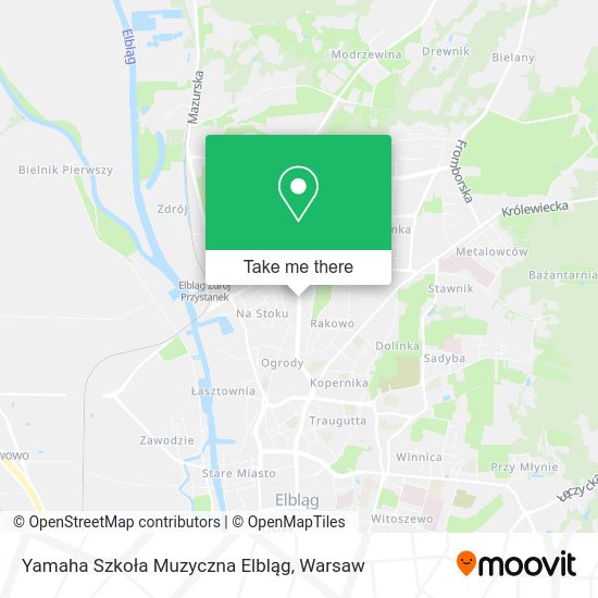 Yamaha Szkoła Muzyczna Elbląg map