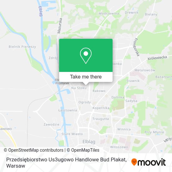 Przedsiębiorstwo Us3ugowo Handlowe Bud Plakat map