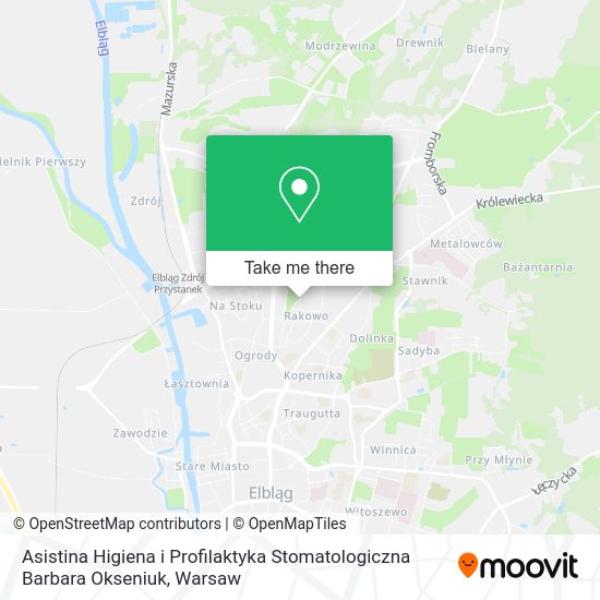 Asistina Higiena i Profilaktyka Stomatologiczna Barbara Okseniuk map