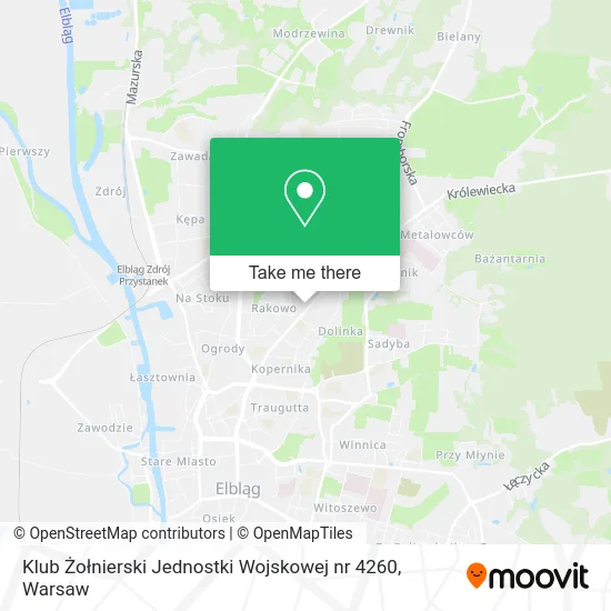 Klub Żołnierski Jednostki Wojskowej nr 4260 map