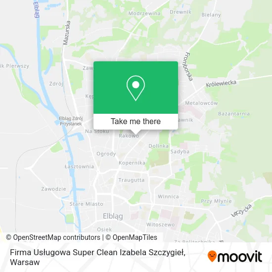 Карта Firma Usługowa Super Clean Izabela Szczygieł