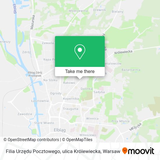 Filia Urzędu Pocztowego, ulica Królewiecka map