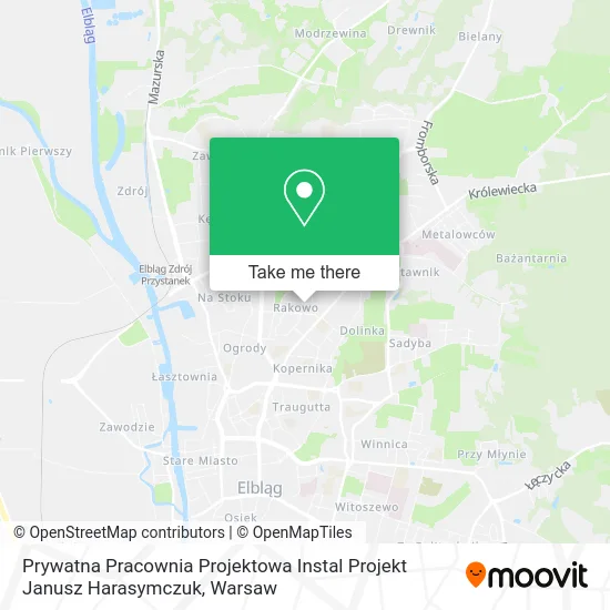 Карта Prywatna Pracownia Projektowa Instal Projekt Janusz Harasymczuk