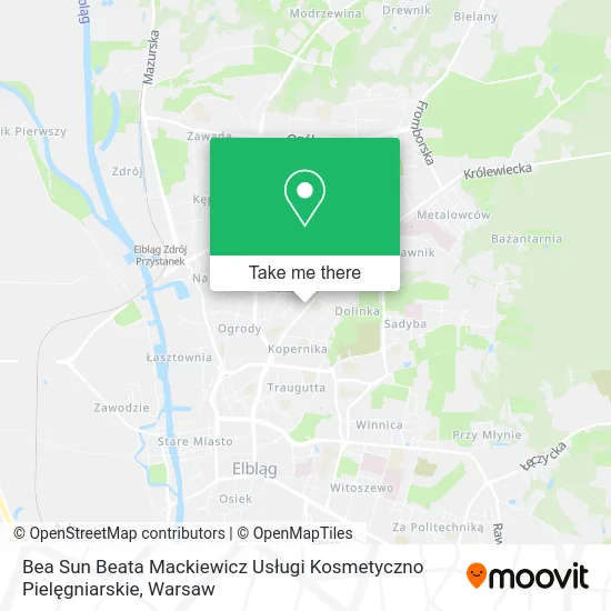 Bea Sun Beata Mackiewicz Usługi Kosmetyczno Pielęgniarskie map
