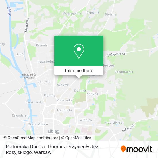 Radomska Dorota. Tłumacz Przysięgły Jęz. Rosyjskiego map