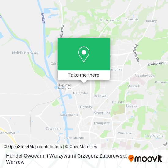 Handel Owocami i Warzywami Grzegorz Zaborowski map