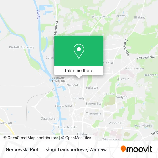 Карта Grabowski Piotr. Usługi Transportowe
