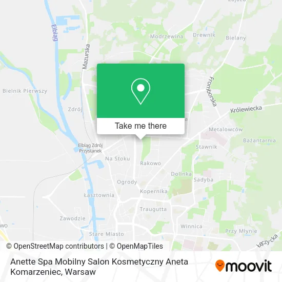Anette Spa Mobilny Salon Kosmetyczny Aneta Komarzeniec map