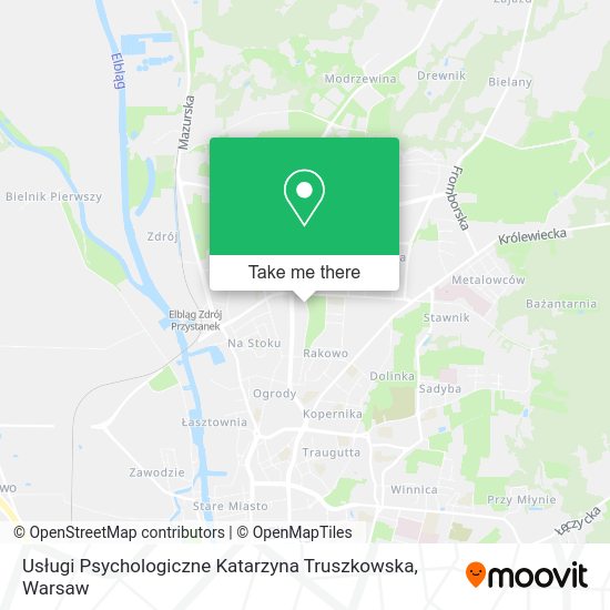 Usługi Psychologiczne Katarzyna Truszkowska map