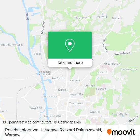 Przedsiębiorstwo Usługowe Ryszard Pakuszewski map