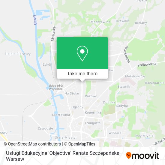 Usługi Edukacyjne 'Objective' Renata Szczepańska map