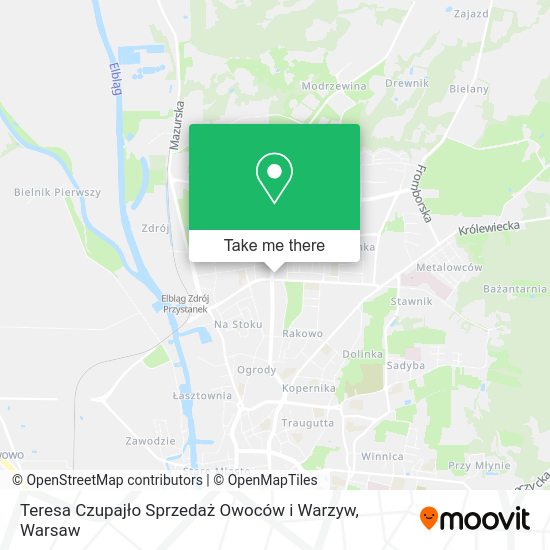 Teresa Czupajło Sprzedaż Owoców i Warzyw map