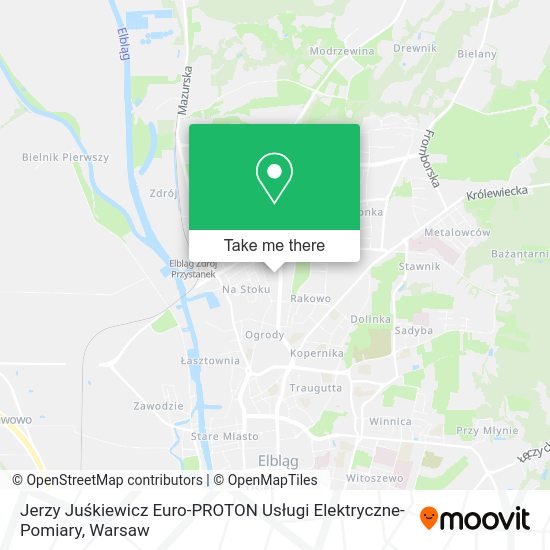 Jerzy Juśkiewicz Euro-PROTON Usługi Elektryczne-Pomiary map