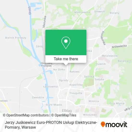 Карта Jerzy Juśkiewicz Euro-PROTON Usługi Elektryczne-Pomiary